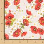 Toile imprimée coquelicots et marguerites - Ribes y Casals