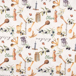 Toile imprimée Panama Cuisine Olive Méditerranéenne - Ribes y Casals