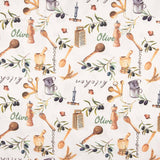 Toile imprimée Panama Cuisine Olive Méditerranéenne - Ribes y Casals