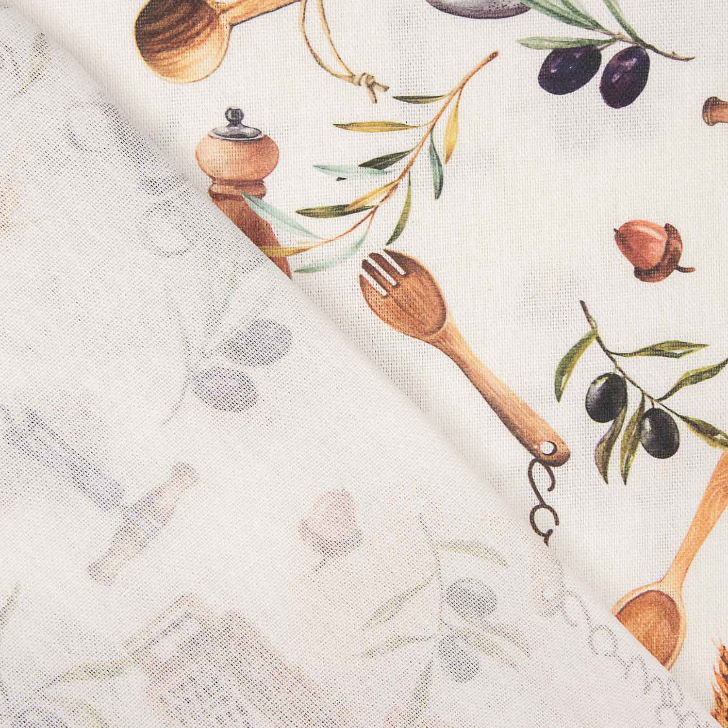 Toile imprimée Panama Cuisine Olive Méditerranéenne - Ribes y Casals