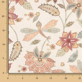 Toile Panama imprimée libellules et fleurs - Ribes y Casals