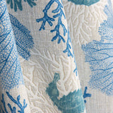 Toile imprimée bleu marine et corail - Ribes y Casals