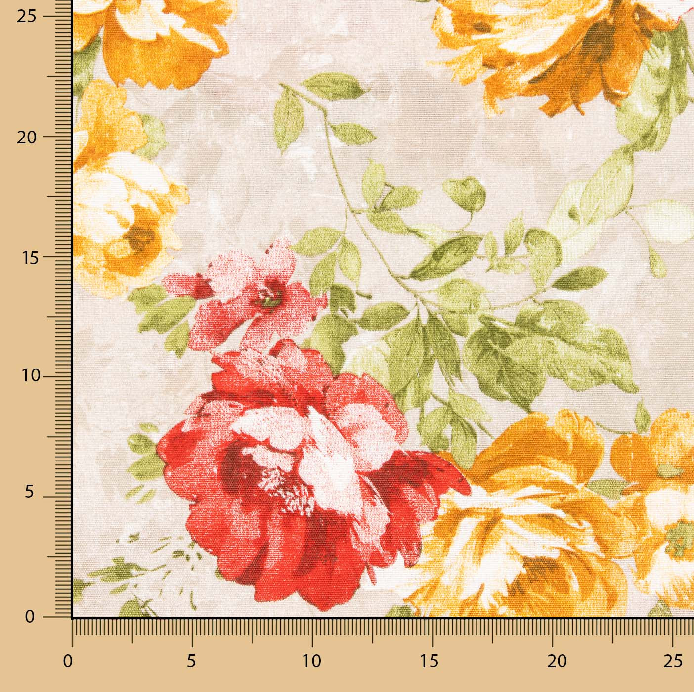 Toile imprimée à fleurs Provence rouge - Ribes y Casals