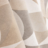 Toile de coton imprimée à motifs géométriques courbes, beige - Ribes y Casals