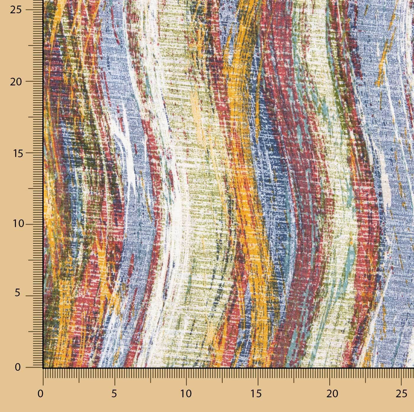 Toile de coton imprimée « Vagues multicolores » - Ribes y Casals