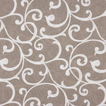 Toile de coton imprimée de branches décoratives beiges et blanches - Ribes y Casals