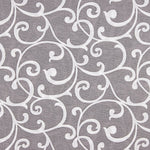 Toile de coton imprimée de branches décoratives grises et blanches - Ribes y Casals