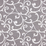 Toile de coton imprimée de branches décoratives grises et blanches - Ribes y Casals