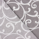 Toile de coton imprimée de branches décoratives grises et blanches - Ribes y Casals