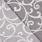 Toile de coton imprimée de branches décoratives grises et blanches - Ribes y Casals