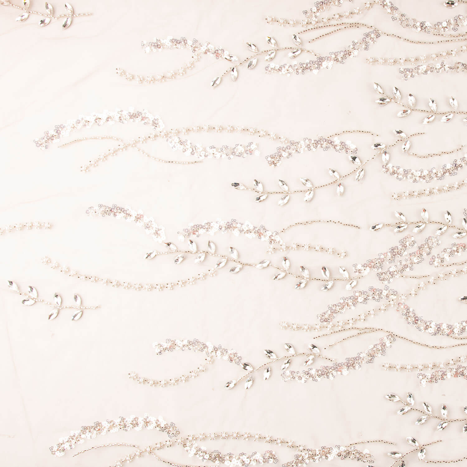 Strass tulle Nude Strass argenté - Ribes y Casals