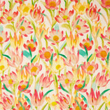 Crêpe viscose imprimé fleurs aquarelle chaude - Ribes y Casals