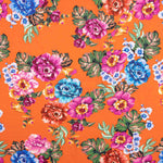 Viscose imprimée Fleurs Jardin Coralia - Ribes y Casals