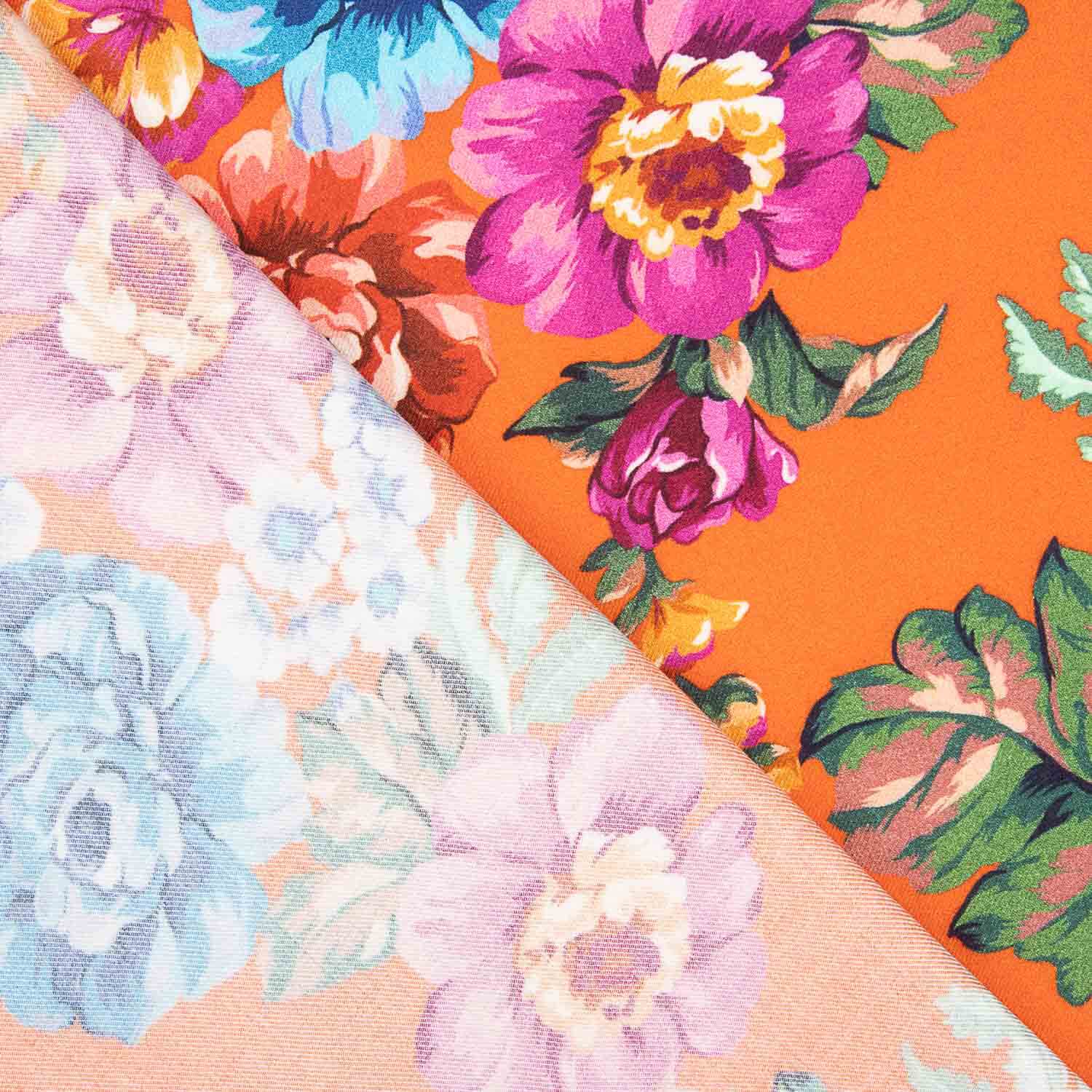 Viscose imprimée Fleurs Jardin Coralia - Ribes y Casals