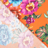 Viscose imprimée Fleurs Jardin Coralia - Ribes y Casals