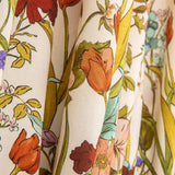 Viscose imprimée de délicates fleurs botaniques - Ribes y Casals