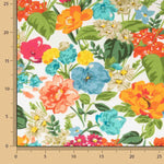 Viscose imprimée fleurs printanières lumineuses - Ribes y Casals