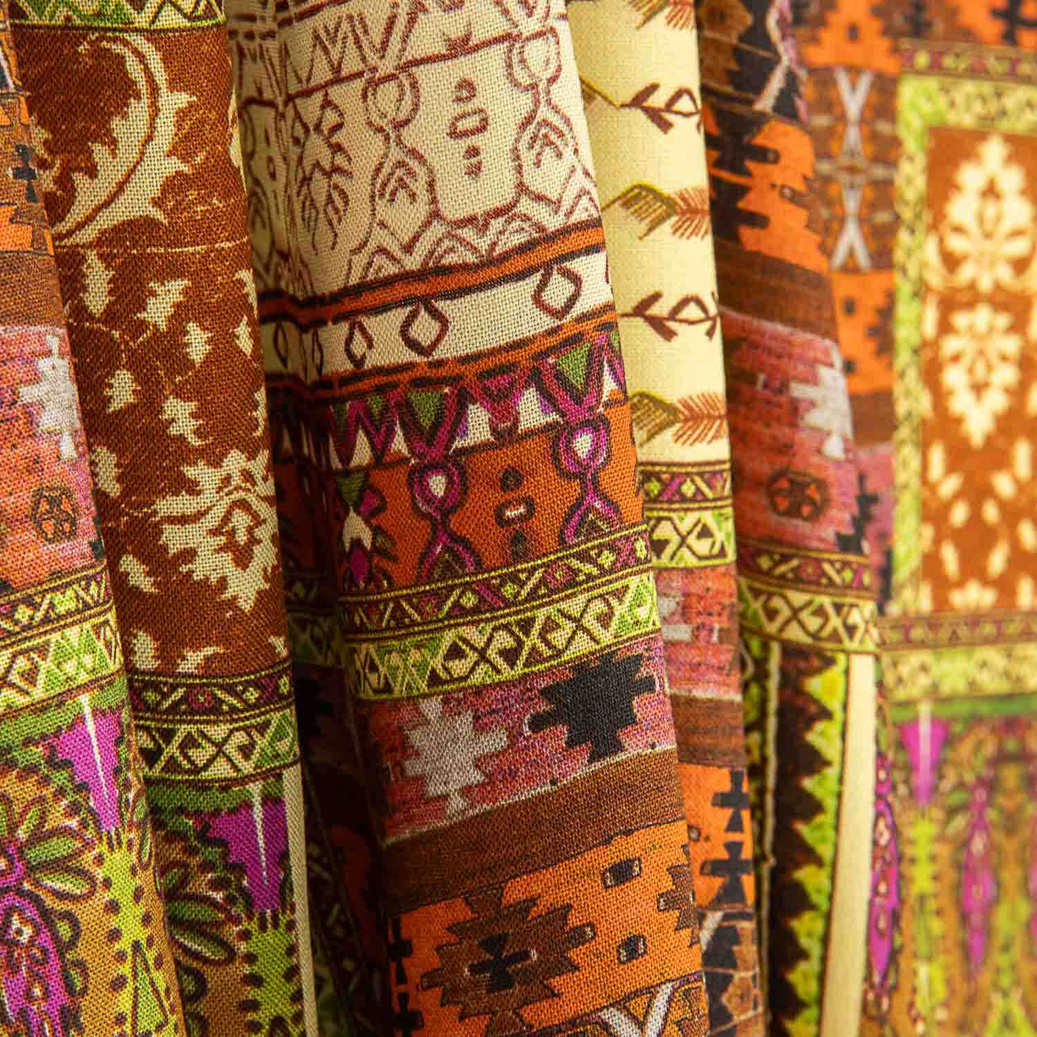 Viscose imprimée ethnique patchwork nomade - Ribes y Casals