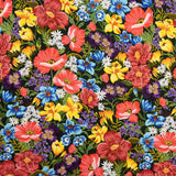 Viscose imprimée de fleurs sauvages aux couleurs vives - Ribes y Casals