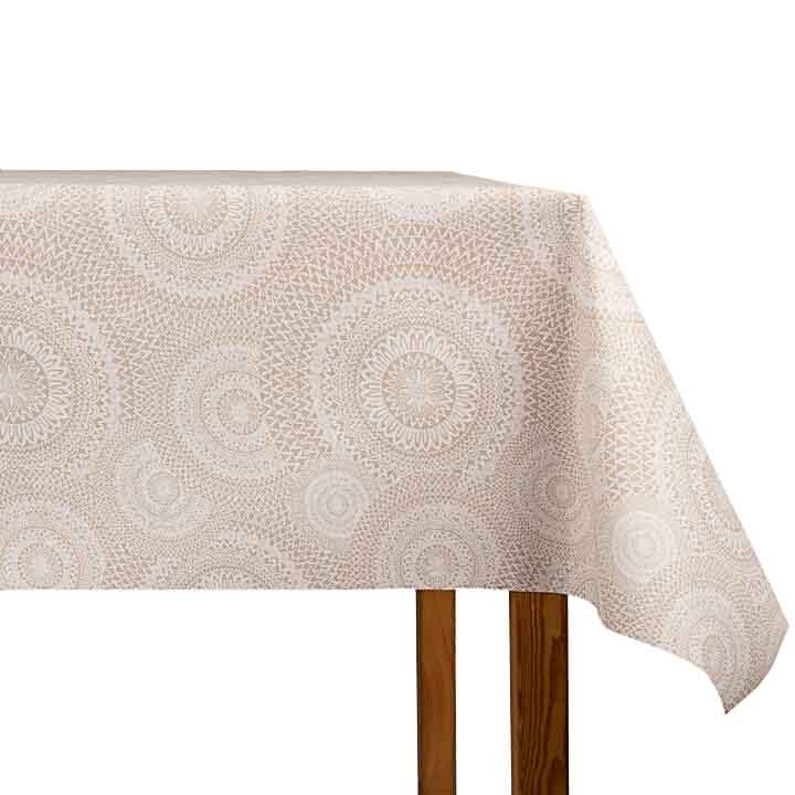 Nappe en plastique Mandalas Beige - Ribes y Casals