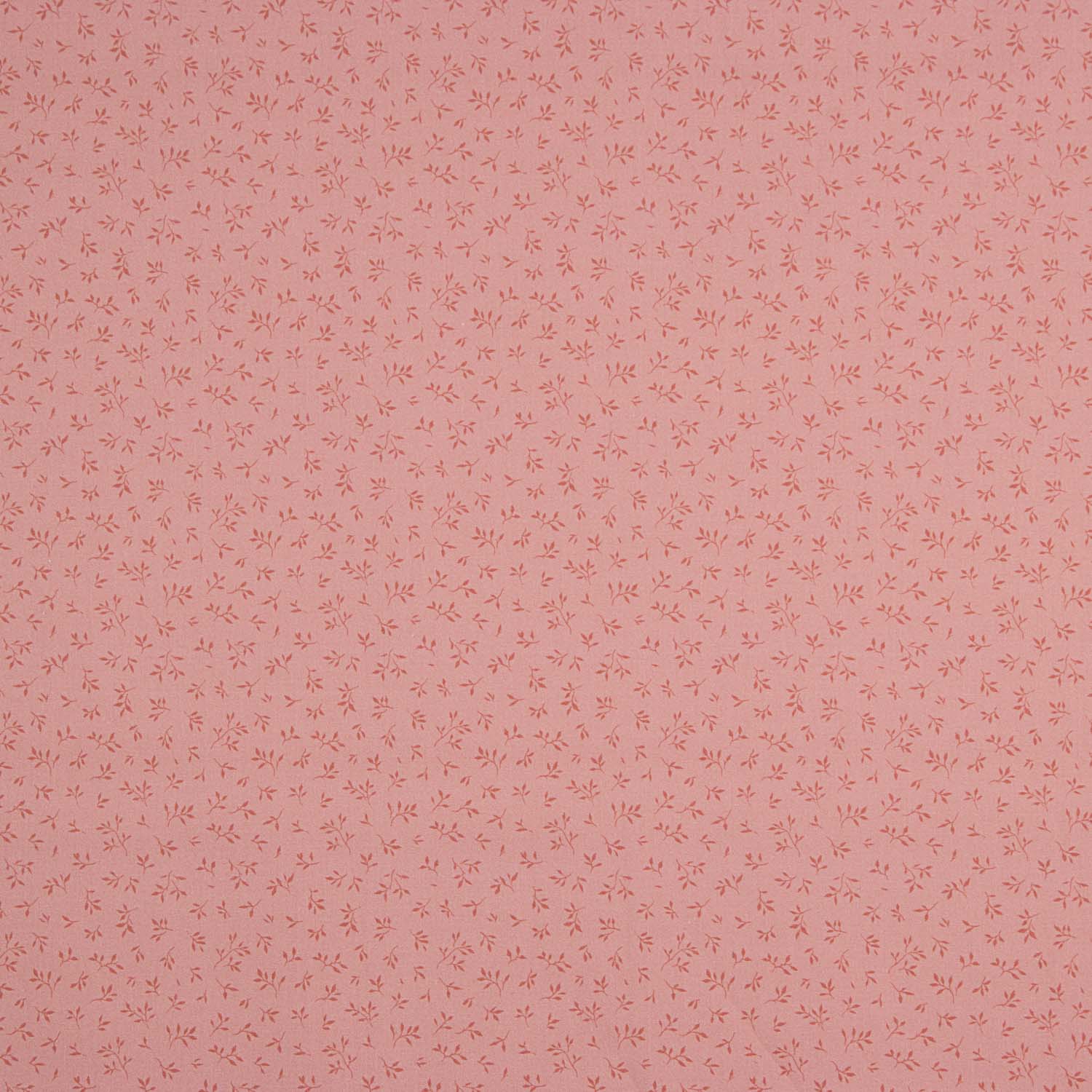 Percal imprimé Feuilles Fraise - Ribes y Casals