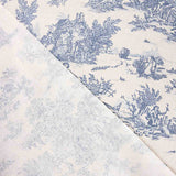 Coton Enduit Toile de Jouy Bleu et Blanc - Ribes y Casals