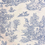 Coton Enduit Toile de Jouy Bleu et Blanc - Ribes y Casals