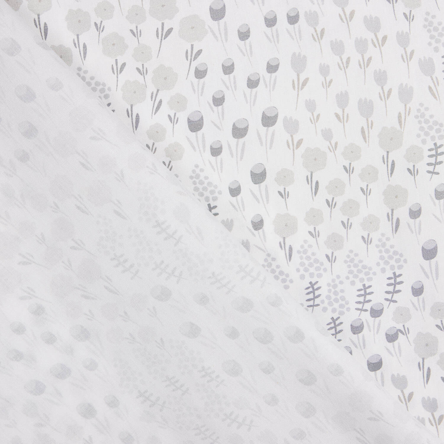 Percal imprimé Prairie Gris - Ribes y Casals
