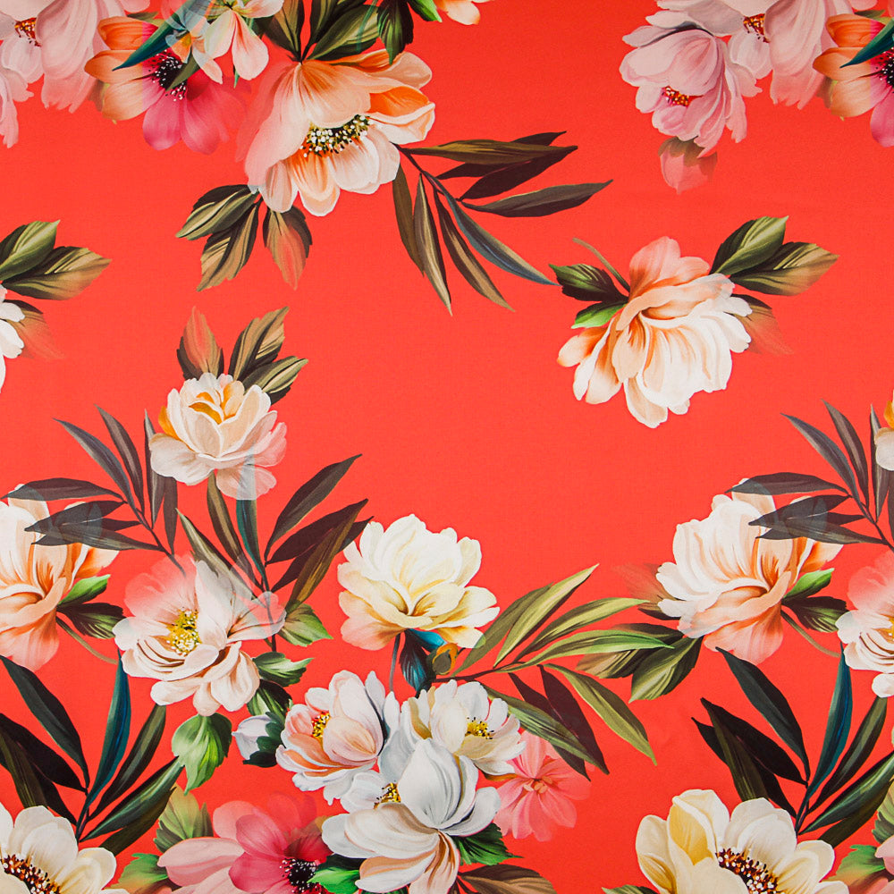 Stretch Fama Fleurs Corail - Ribes y Casals