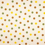 Glossy Fama Stretch Polka Dots Olive - Ribes y Casals