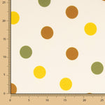 Glossy Fama Stretch Polka Dots Olive - Ribes y Casals