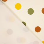 Glossy Fama Stretch Polka Dots Olive - Ribes y Casals