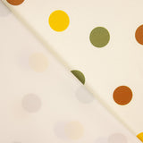 Glossy Fama Stretch Polka Dots Olive - Ribes y Casals
