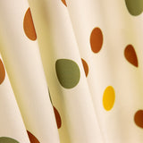 Glossy Fama Stretch Polka Dots Olive - Ribes y Casals