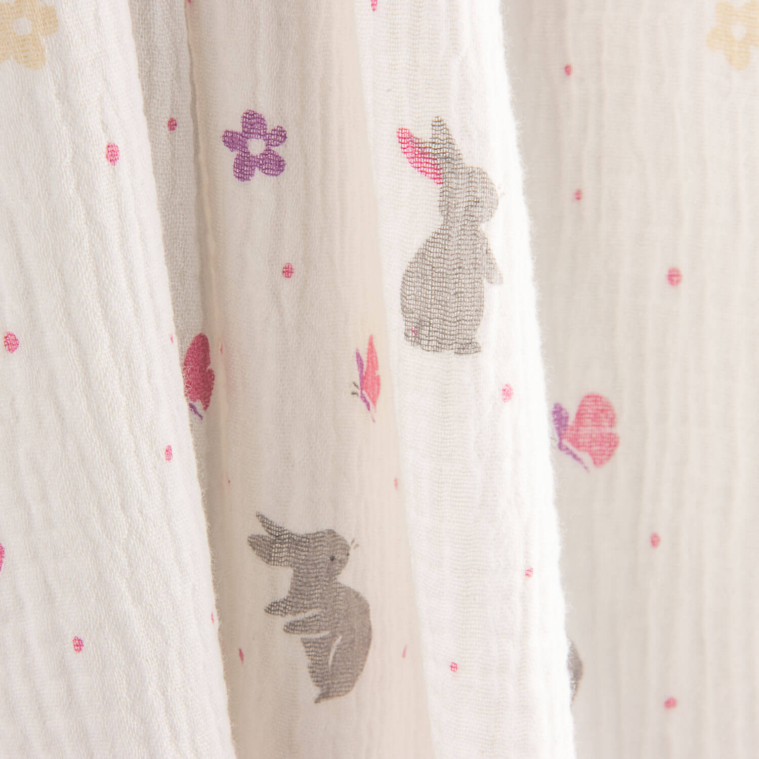 Mousseline de coton Lapins de printemps - Ribes y Casals