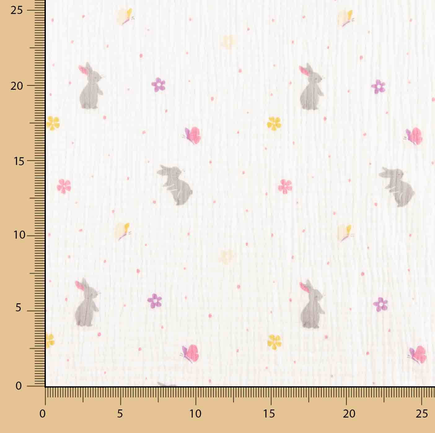 Mousseline de coton Lapins de printemps - Ribes y Casals