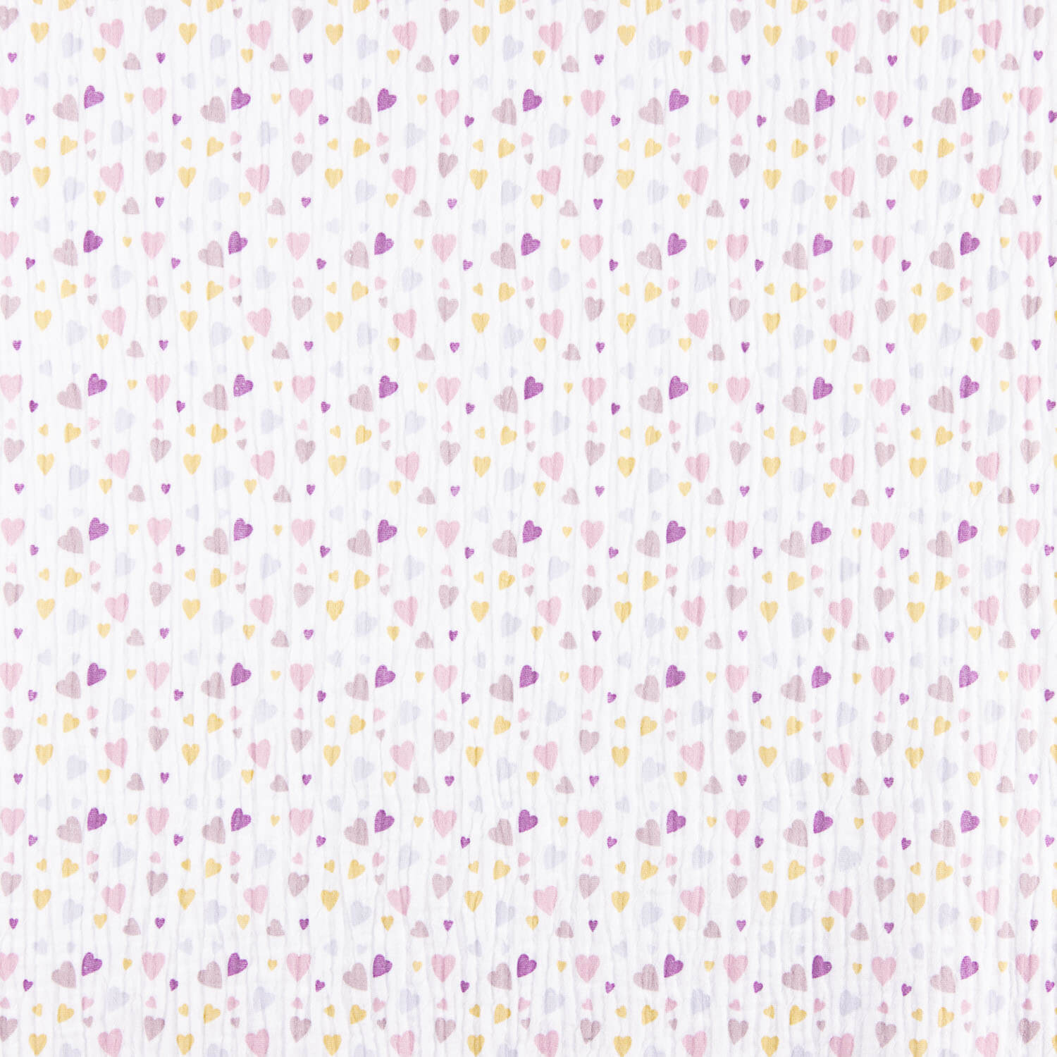 Mousseline de coton Cœurs pastel - Ribes y Casals