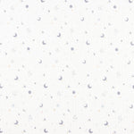 Mousseline de coton Lunes et étoiles bleues - Ribes y Casals