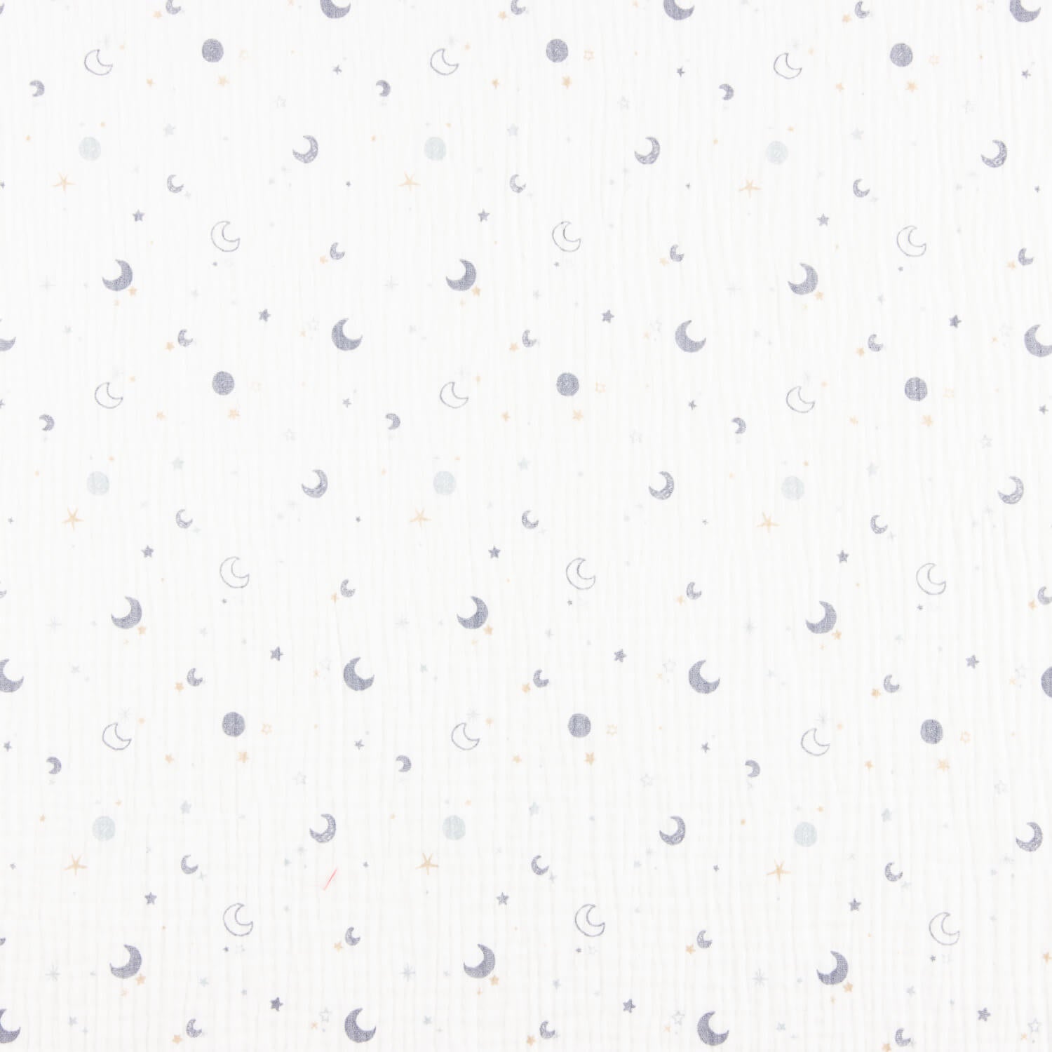 Mousseline de coton Lunes et étoiles bleues - Ribes y Casals