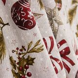 Toile de coton imprimée « Noël » avec boules et nœuds - Ribes y Casals