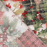 Toile de coton imprimée Noël, motif patchwork écossais - Ribes y Casals