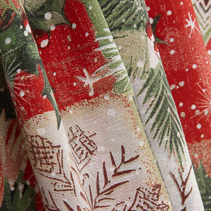 Toile de coton imprimée Noël, motif patchwork écossais - Ribes y Casals