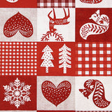Toile de coton imprimée Noël, style patchwork nordique - Ribes y Casals