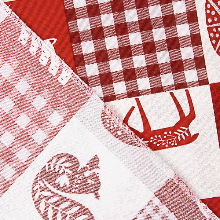 Toile de coton imprimée Noël, style patchwork nordique - Ribes y Casals