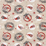 Toile de coton imprimée « Noël et gnomes » - Ribes y Casals