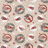 Toile de coton imprimée « Noël et gnomes » - Ribes y Casals