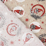 Toile de coton imprimée « Noël et gnomes » - Ribes y Casals