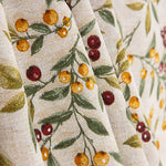 Toile de coton imprimée « Noël » : branches et baies - Ribes y Casals