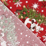 Toile de coton imprimée Noël : Père Noël et sapin - Ribes y Casals