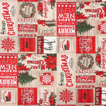 Toile de Noël Blanc Vert - Ribes y Casals